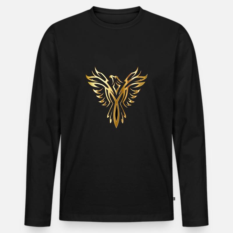 Phoenix - Männer Premium Bio Langarmshirt - Schwarz