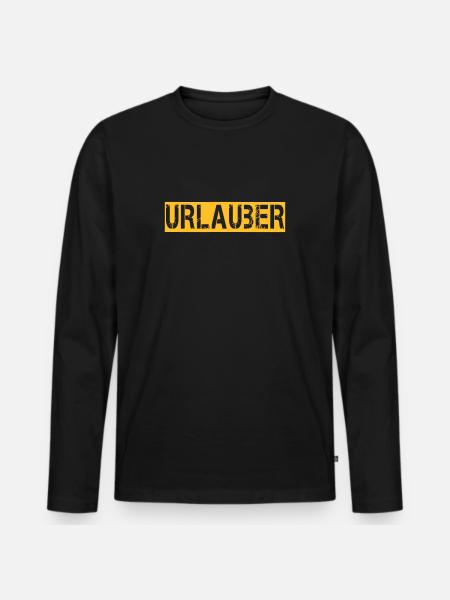 VACATIONER - Men's Premium Organic Long Sleeve Shirt - black