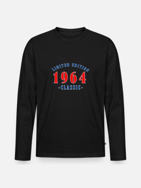 1964 Year - Men's Premium Organic Long Sleeve Shirt - black