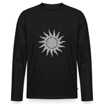 Sun Sunbeams Spiritual Yoga Reiki - Men's Premium Organic Long Sleeve Shirt - black - Front - Nico (187cm)