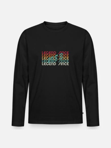 legend since 1983 - Männer Premium Bio Langarmshirt - Schwarz