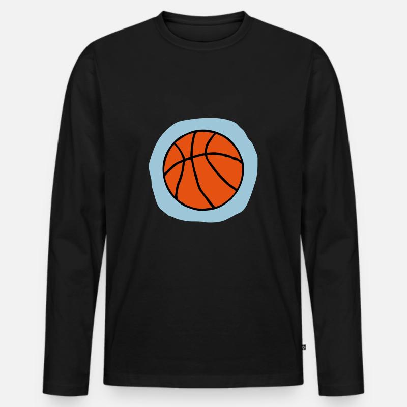 Basketball Geschenk - Männer Premium Bio Langarmshirt - Schwarz