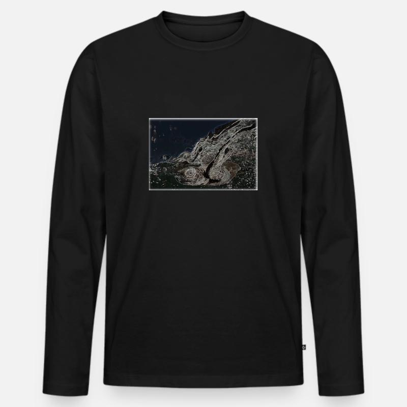 Schildi, Turtle - Männer Premium Bio Langarmshirt - Schwarz