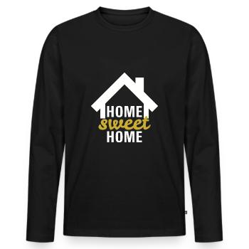 Home sweet home - Men's Premium Organic Long Sleeve Shirt - black - Front - Nico (187cm)