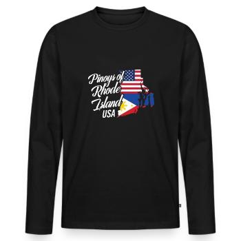 Les Philippins du Rhode Island conçoivent pour Proud - T-shirt manches longues Premium bio Homme - noir - Devant - Nico (187cm)