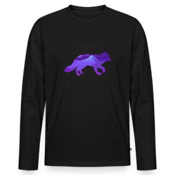 Arctic fox - Men's Premium Organic Long Sleeve Shirt - black - Front - Nico (187cm)