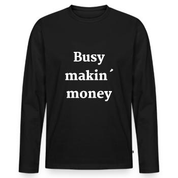 Money Business Business Entrepreneur Maker - Men's Premium Organic Long Sleeve Shirt - black - Front - Nico (187cm)