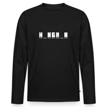 Hangman das Spiel mit dem Seil - Männer Premium Bio Langarmshirt - Schwarz - Vorne - Nico (187cm)