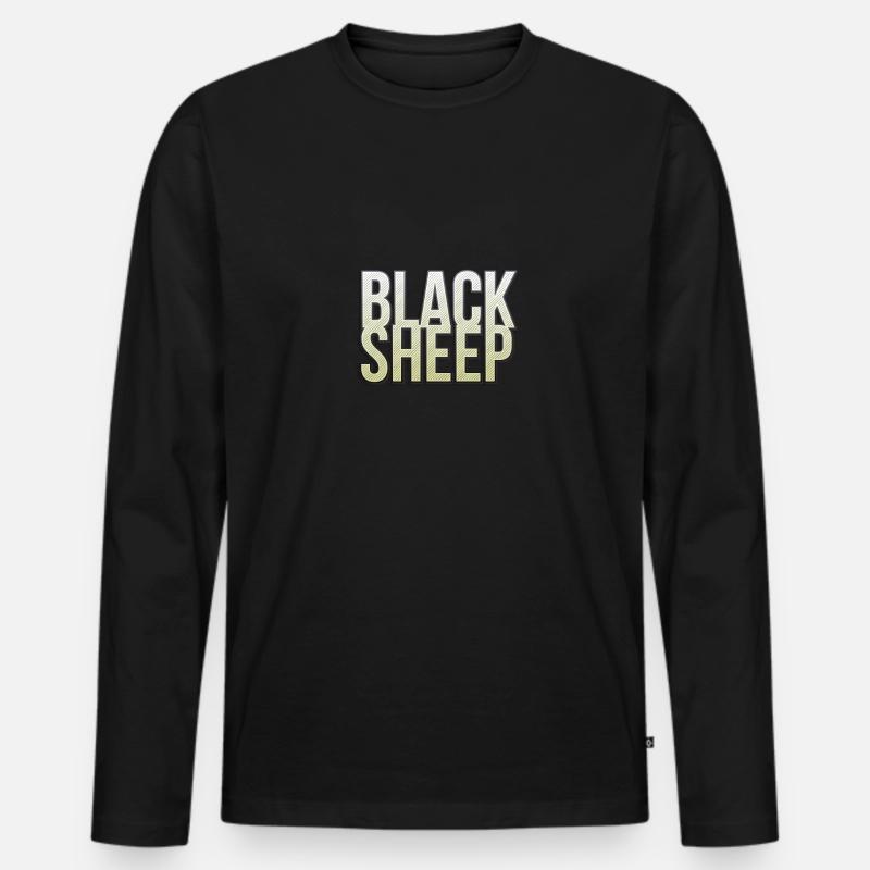 Black Sheep - Männer Premium Bio Langarmshirt - Schwarz