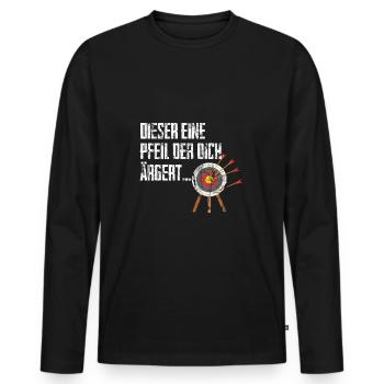 Archery This one Arrows arrows bow - Men's Premium Organic Long Sleeve Shirt - black - Front - Nico (187cm)