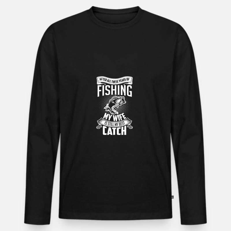 Fischer - Männer Premium Bio Langarmshirt - Schwarz