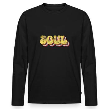 Soul Rétro - T-shirt manches longues Premium bio Homme - noir - Devant - Nico (187cm)