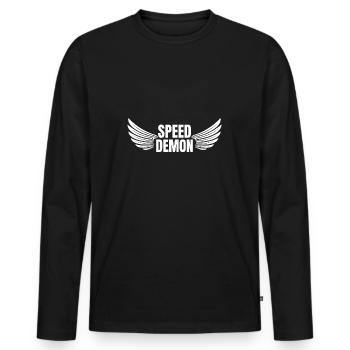 Track Athletics Speed Demon Track And Field - Men's Premium Organic Long Sleeve Shirt - black - Front - Nico (187cm)