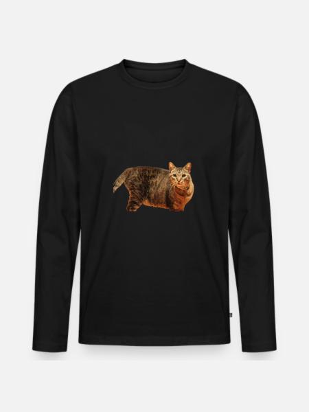 Cat Kitten - Men's Premium Organic Long Sleeve Shirt - black