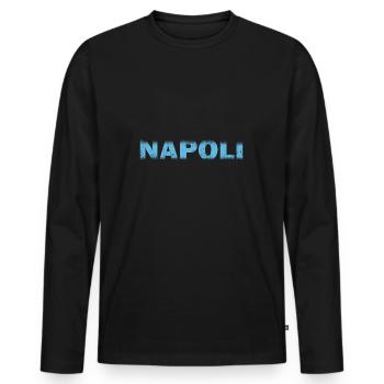 Napoli Napoli Italy Italia - Men's Premium Organic Long Sleeve Shirt - black - Front - Nico (187cm)