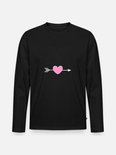 Saint-Valentin, Saint-Valentin, Saint-Valentin - T-shirt manches longues Premium bio Homme - noir