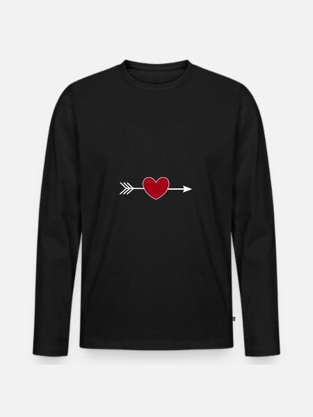 Saint-Valentin, Saint-Valentin, Saint-Valentin - T-shirt manches longues Premium bio Homme - noir