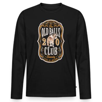 20 Years The Old Balls Club 20th Birthday Member - Men's Premium Organic Long Sleeve Shirt - black - Front - Nico (187cm)