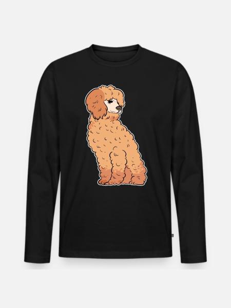 Poodle - Men's Premium Organic Long Sleeve Shirt - black