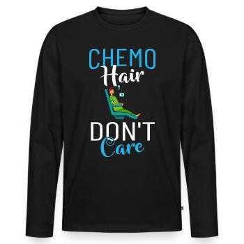 Chemotherapie Chemo Krebs Therapie - Männer Premium Bio Langarmshirt - Schwarz - Vorne - Nico (187cm)