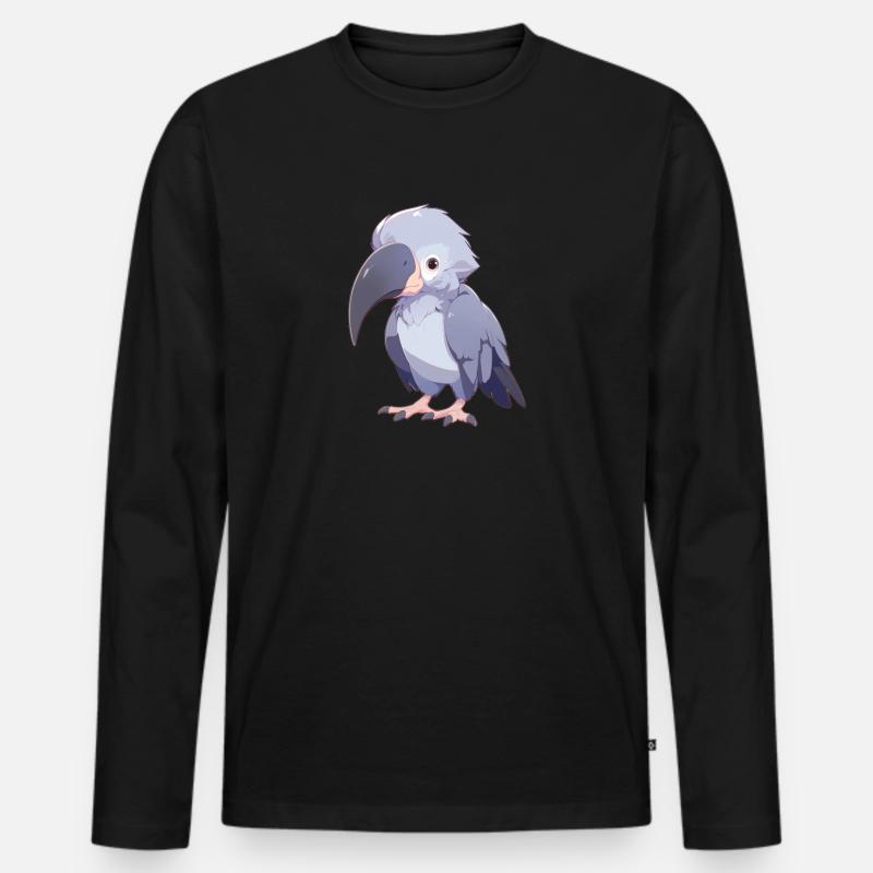 Schuhschnabel - Männer Premium Bio Langarmshirt - Schwarz