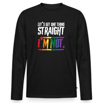 Trans Pride Shirt Transgender - Männer Premium Bio Langarmshirt - Schwarz - Vorne - Nico (187cm)