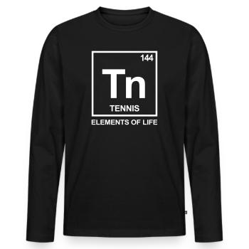 Elements of life : 142 Tennis Tableau périodique - T-shirt manches longues Premium bio Homme - noir - Devant - Nico (187cm)