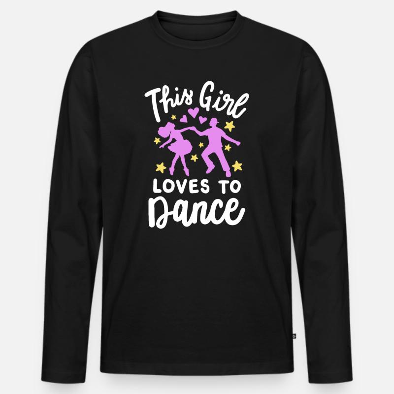 Tanzen Tanzpaar - Männer Premium Bio Langarmshirt - Schwarz