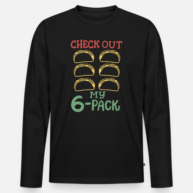 Taco Cinco de Mayo mexikanisch - Männer Premium Bio Langarmshirt - Schwarz