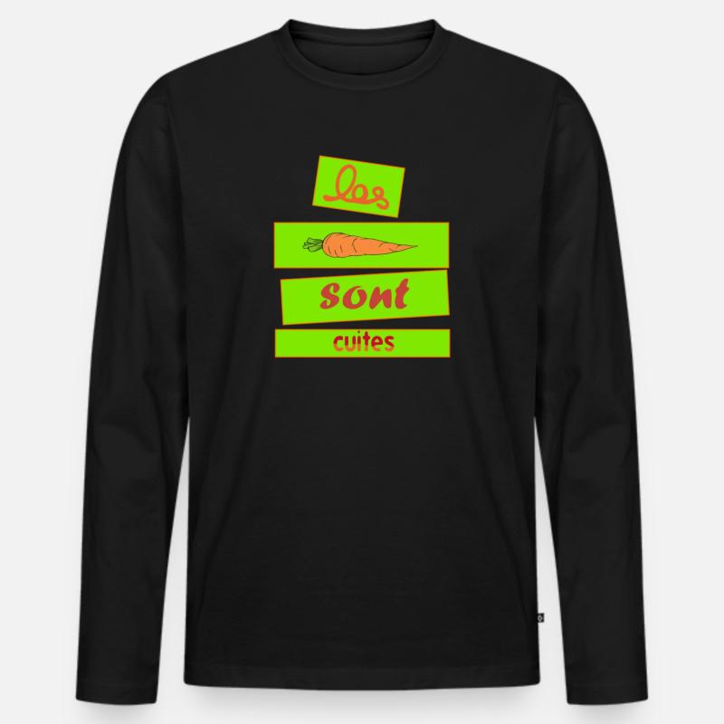 Die Karotten werden gekocht - Männer Premium Bio Langarmshirt - Schwarz