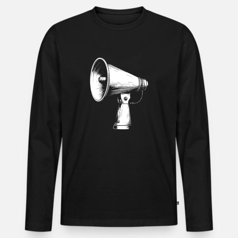 Ich muss schreien - Männer Premium Bio Langarmshirt - Schwarz
