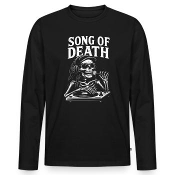 Song of Death Skelett-DJ - Männer Premium Bio Langarmshirt - Schwarz - Vorne - Nico (187cm)