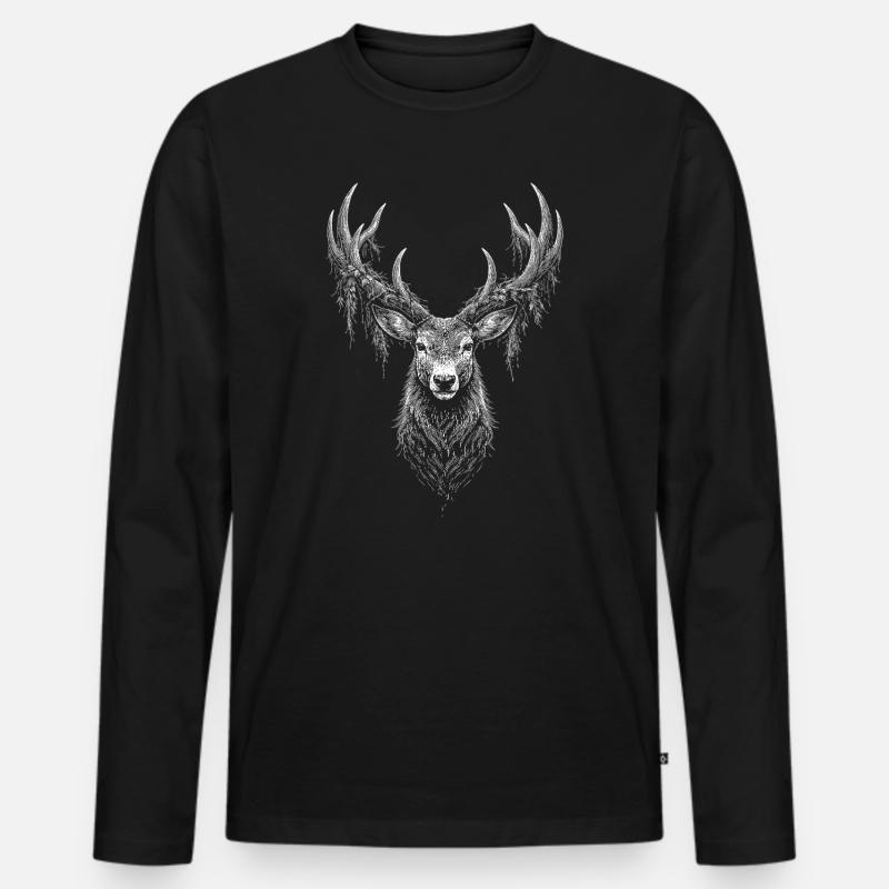 Rotwild  - Männer Premium Bio Langarmshirt - Schwarz