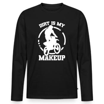 Dreck ist mein Make up - Männer Premium Bio Langarmshirt - Schwarz - Vorne - Nico (187cm)