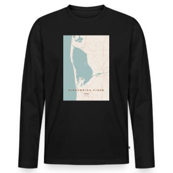 Danemark du fjord de Ringkøbing - T-shirt manches longues Premium bio Homme - noir - Devant - Nico (187cm)