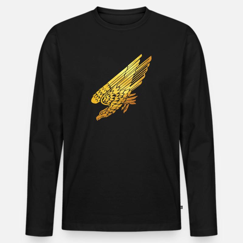 Fallschirmjäger Veteran Bundeswehr TShirt - Männer Premium Bio Langarmshirt - Schwarz