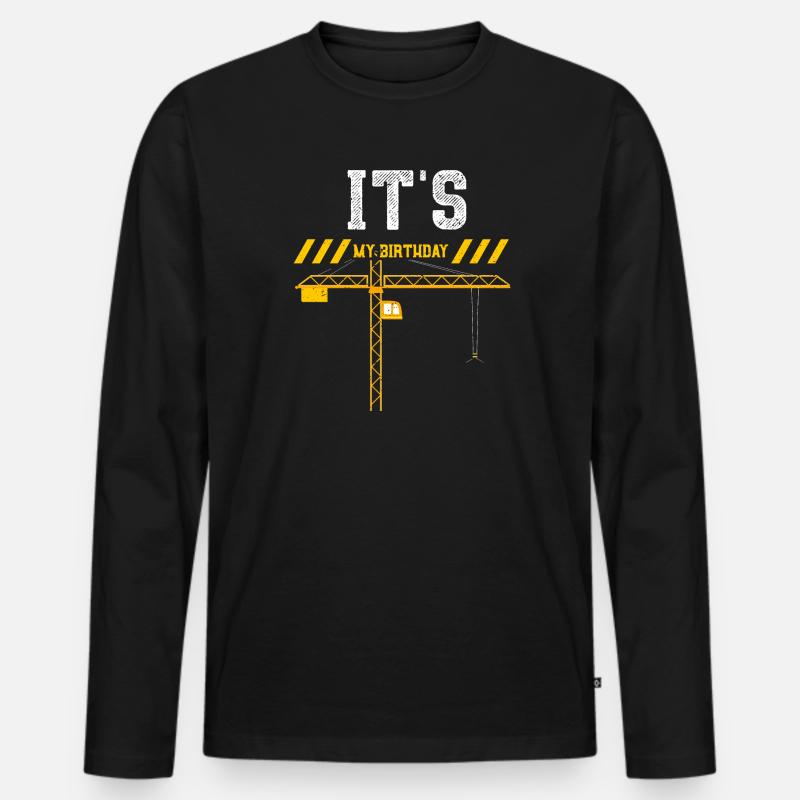 It's My Birthday - Männer Premium Bio Langarmshirt - Schwarz