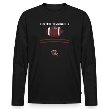 Une détermination farouche - Football - T-shirt manches longues Premium bio Homme - noir - Devant - Nico (187cm)