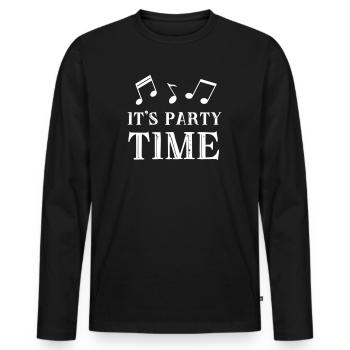 Party making party time Partymonster celebrate celebration - Men's Premium Organic Long Sleeve Shirt - black - Front - Nico (187cm)