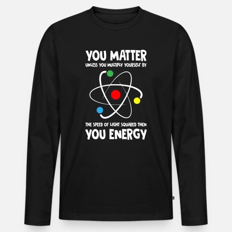 Science Quote - Männer Premium Bio Langarmshirt - Schwarz