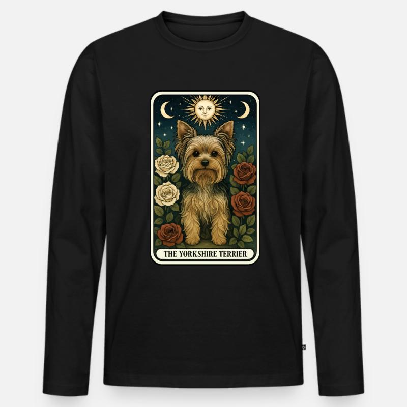 Yorkshire Terrier - Männer Premium Bio Langarmshirt - Schwarz