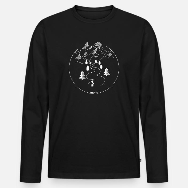 The Wanderer - by Sonia - Männer Premium Bio Langarmshirt - Schwarz