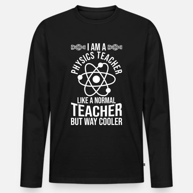 Physiklehrer Physik Lehrer - Männer Premium Bio Langarmshirt - Schwarz