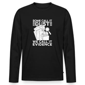 Forensic Analyst Call It Evidence Squad Crime Lab - Men's Premium Organic Long Sleeve Shirt - black - Front - Nico (187cm)
