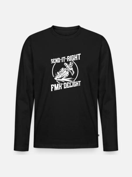 Dirt Bike Rider FMX Delight MX Motocross Supercross - Men's Premium Organic Long Sleeve Shirt - black