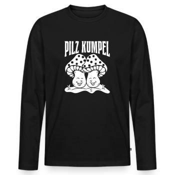 Morel Mushrooms Mushroom Buddy Mushroom Hunter - Men's Premium Organic Long Sleeve Shirt - black - Front - Nico (187cm)