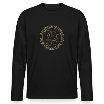 Bartender & Bartender - Bartender Gift - Men's Premium Organic Long Sleeve Shirt - black - Front - Nico (187cm)