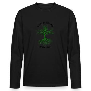 Démo Conservation de la Nature Nature Bio Future Eco Durable - T-shirt manches longues Premium bio Homme - noir - Devant - Nico (187cm)