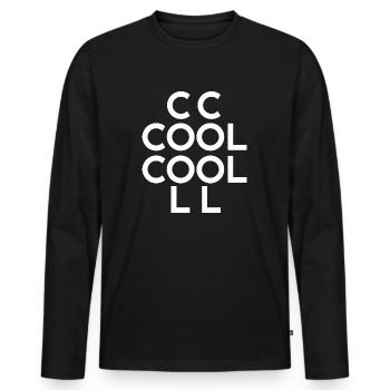Je suis cool, cool, sweats à capuche cool, t-shirts cool, cool - T-shirt manches longues Premium bio Homme - noir - Devant - Nico (187cm)