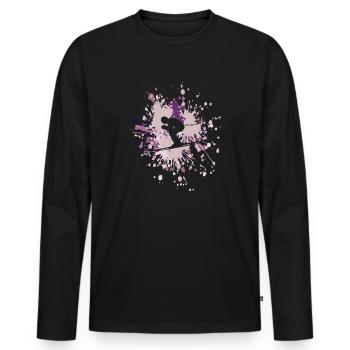 Ski Speed Color Splash - T-shirt manches longues Premium bio Homme - noir - Devant - Nico (187cm)